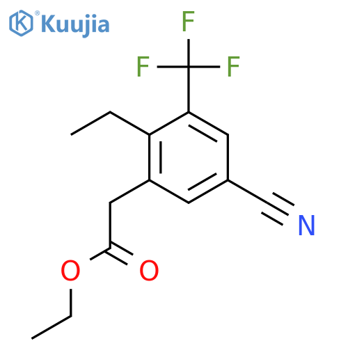 Ethyl 5-cyano-2-ethyl-3-(trifluoromethyl)phenylacetate structure