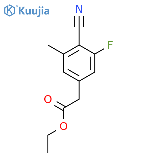 Ethyl 4-cyano-3-fluoro-5-methylphenylacetate structure