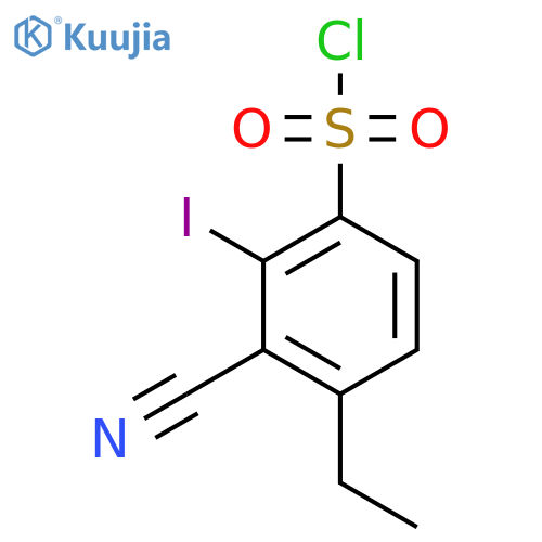 3-Cyano-4-ethyl-2-iodobenzenesulfonyl chloride structure