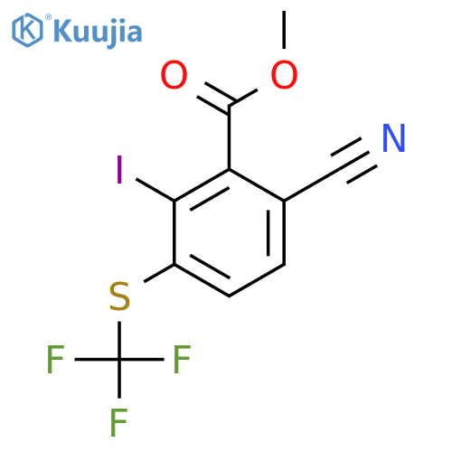 Methyl 6-cyano-2-iodo-3-(trifluoromethylthio)benzoate structure