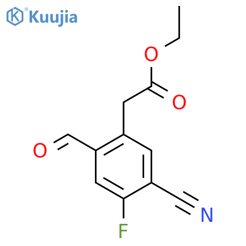 Ethyl 5-cyano-4-fluoro-2-formylphenylacetate structure