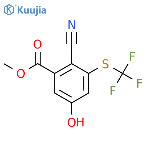 Methyl 2-cyano-5-hydroxy-3-(trifluoromethylthio)benzoate structure