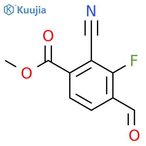 Methyl 2-cyano-3-fluoro-4-formylbenzoate structure