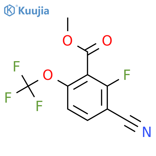 Methyl 3-cyano-2-fluoro-6-(trifluoromethoxy)benzoate structure
