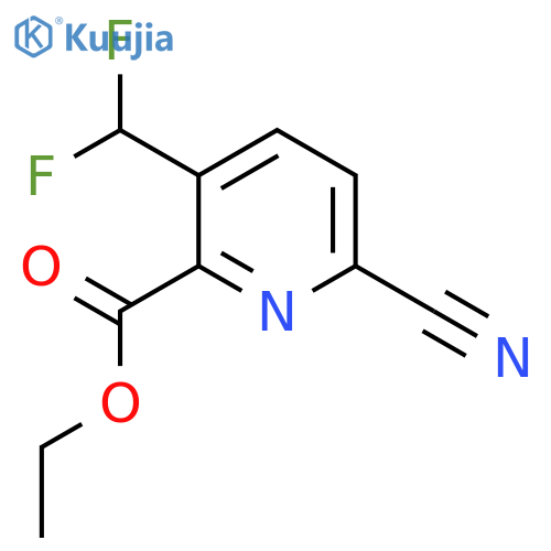 Ethyl 6-cyano-3-(difluoromethyl)picolinate structure