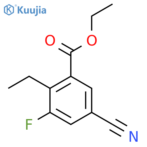 Ethyl 5-cyano-3-fluoro-2-ethylbenzoate structure