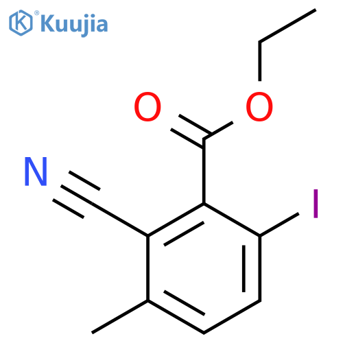 Ethyl 2-cyano-6-iodo-3-methylbenzoate structure