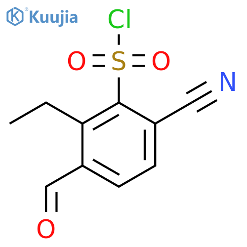 6-Cyano-2-ethyl-3-formylbenzenesulfonyl chloride structure