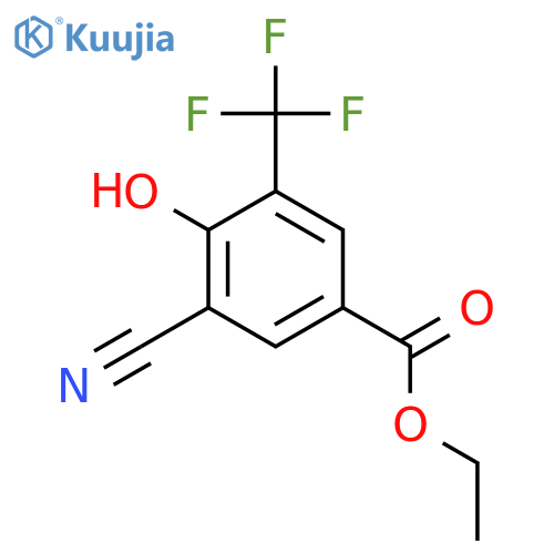 Ethyl 3-cyano-4-hydroxy-5-(trifluoromethyl)benzoate structure