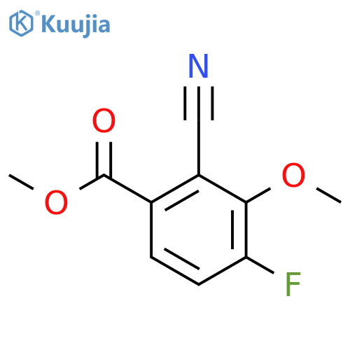Methyl 2-cyano-4-fluoro-3-methoxybenzoate structure