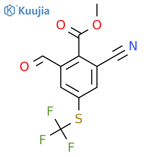 Methyl 2-cyano-6-formyl-4-(trifluoromethylthio)benzoate structure