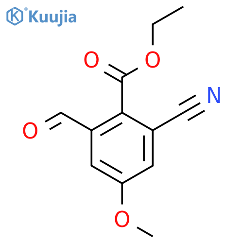 Ethyl 2-cyano-6-formyl-4-methoxybenzoate structure