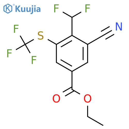 Ethyl 3-cyano-4-difluoromethyl-5-(trifluoromethylthio)benzoate structure