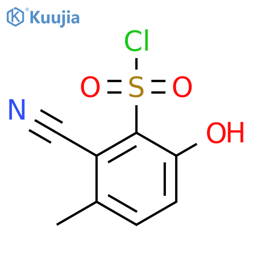 2-Cyano-6-hydroxy-3-methylbenzenesulfonyl chloride structure