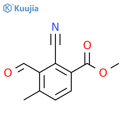 Methyl 2-cyano-3-formyl-4-methylbenzoate structure