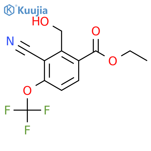 Ethyl 3-cyano-2-hydroxymethyl-4-(trifluoromethoxy)benzoate structure