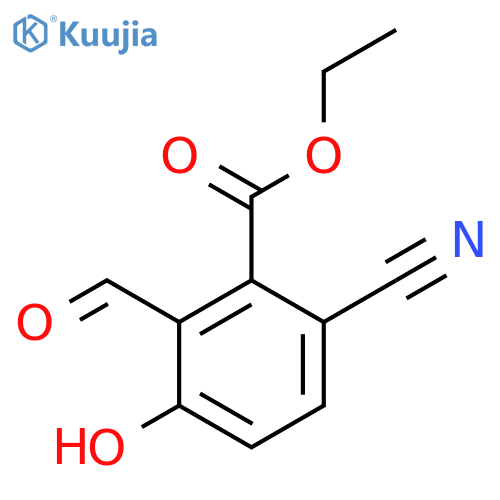 Ethyl 6-cyano-2-formyl-3-hydroxybenzoate structure