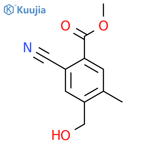 Methyl 2-cyano-4-hydroxymethyl-5-methylbenzoate structure