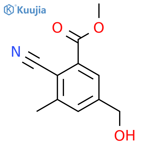Methyl 2-cyano-5-hydroxymethyl-3-methylbenzoate structure