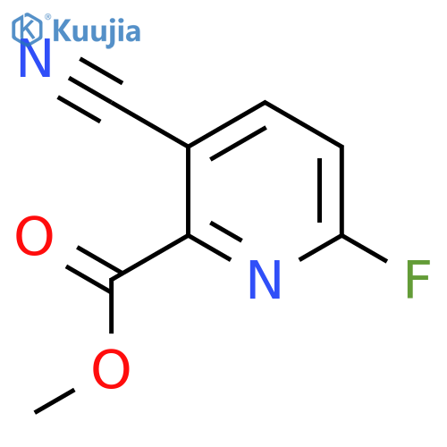 Methyl 3-cyano-6-fluoropicolinate structure