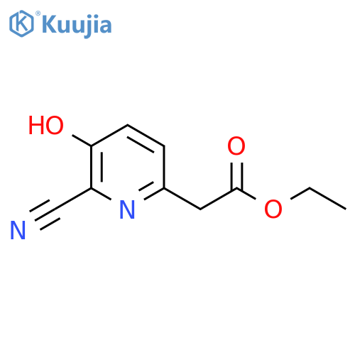 Ethyl 2-cyano-3-hydroxypyridine-6-acetate structure
