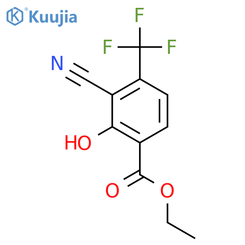 Ethyl 3-cyano-2-hydroxy-4-(trifluoromethyl)benzoate structure