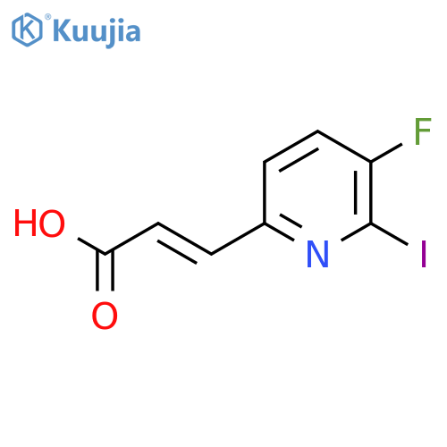 3-Fluoro-2-iodopyridine-6-acrylic acid structure