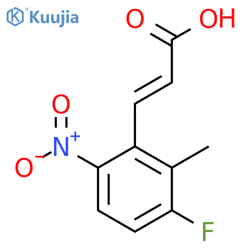 3-Fluoro-2-methyl-6-nitrocinnamic acid structure