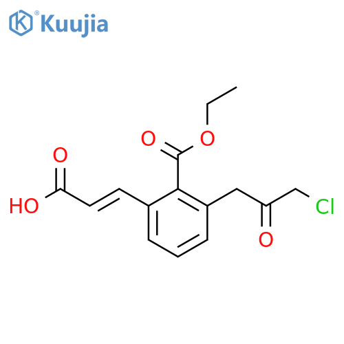 Ethyl 2-(2-carboxyvinyl)-6-(3-chloro-2-oxopropyl)benzoate structure