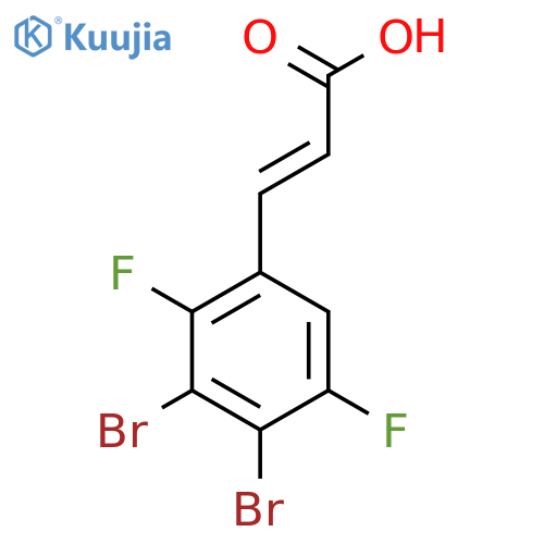 3,4-Dibromo-2,5-difluorocinnamic acid structure