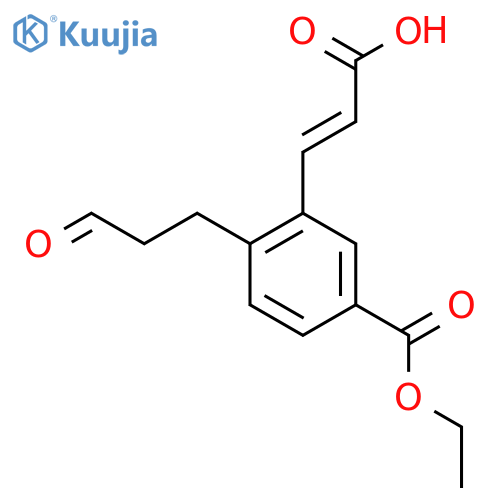 Ethyl 3-(2-carboxyvinyl)-4-(3-oxopropyl)benzoate structure
