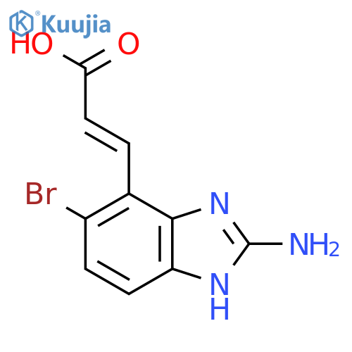 (E)-3-(2-Amino-6-bromo-1H-benzo[d]imidazol-7-yl)acrylic acid structure