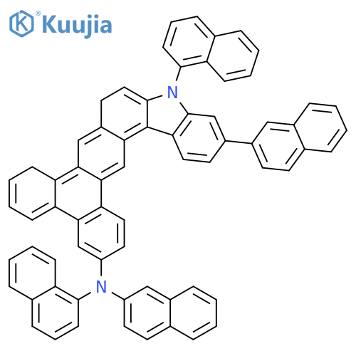 12H-Triphenyleno[2,3-c]carbazol-3-amine, N,12-di-1-naphthalenyl-N,14-di-2-naphthalenyl- structure
