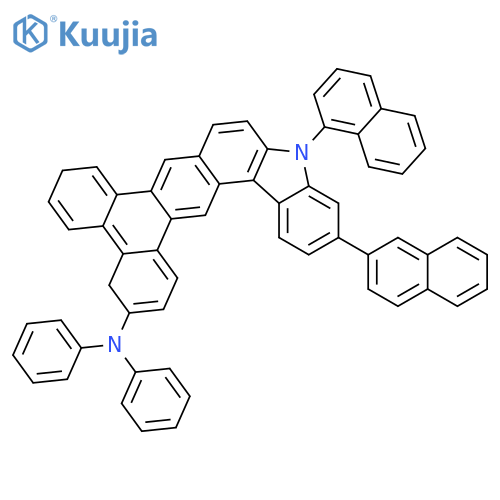12H-Triphenyleno[2,3-c]carbazol-3-amine, 12-(1-naphthalenyl)-14-(2-naphthalenyl)-N,N-diphenyl- structure