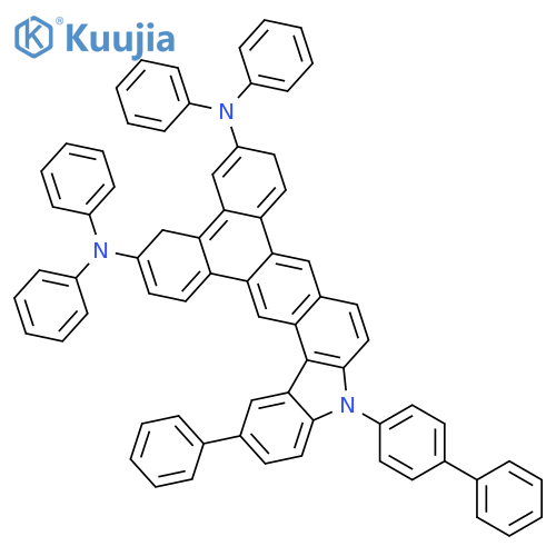 12H-Triphenyleno[2,3-c]carbazole-3,6-diamine, 12-[1,1'-biphenyl]-4-yl-N3,N3,N6,N6,15-pentaphenyl- structure