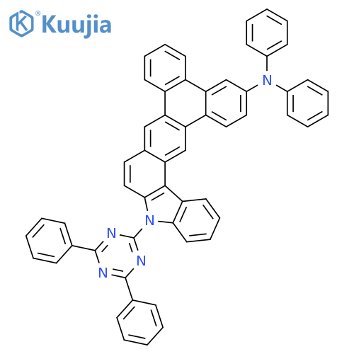 12H-Triphenyleno[2,3-c]carbazol-3-amine, 12-(4,6-diphenyl-1,3,5-triazin-2-yl)-N,N-diphenyl- structure