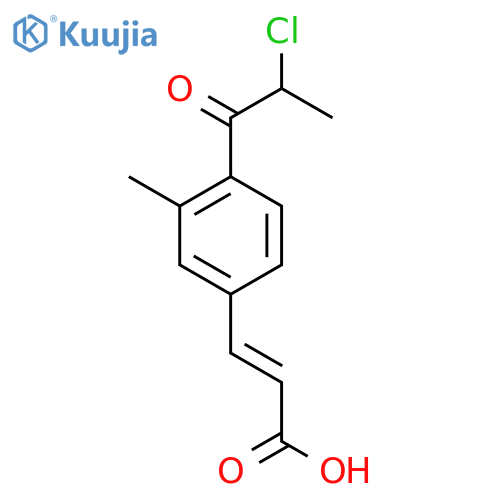 4-(2-Chloropropanoyl)-3-methylcinnamic acid structure