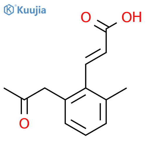 2-Methyl-6-(2-oxopropyl)cinnamic acid structure