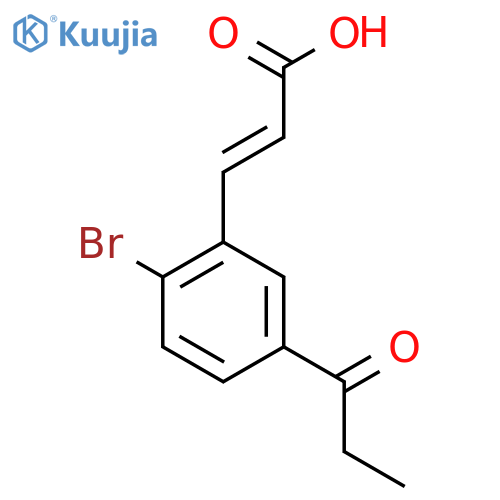 2-Bromo-5-propionylcinnamic acid structure