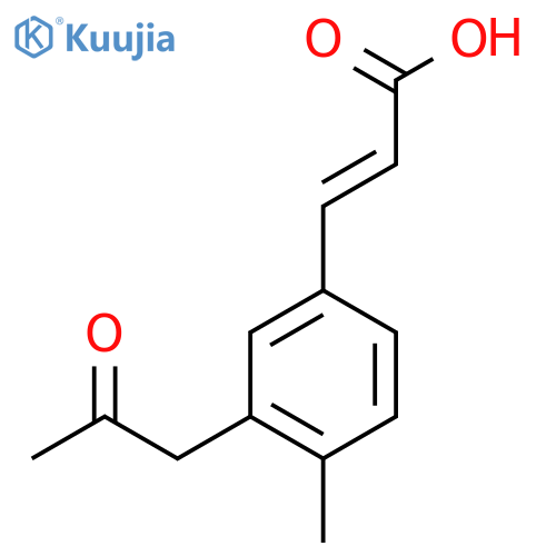 4-Methyl-3-(2-oxopropyl)cinnamic acid structure