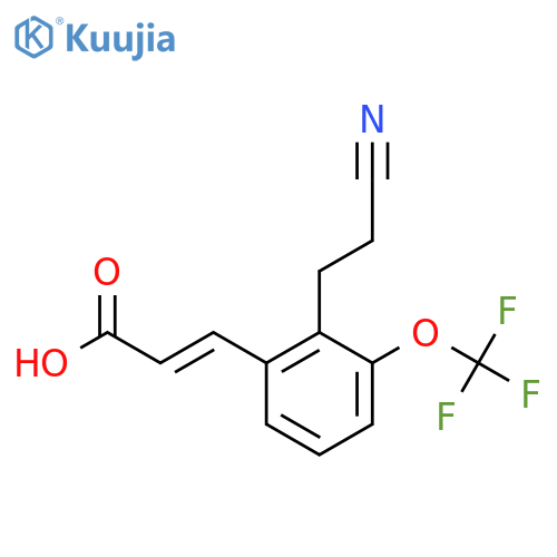 2-(2-Cyanoethyl)-3-(trifluoromethoxy)cinnamic acid structure