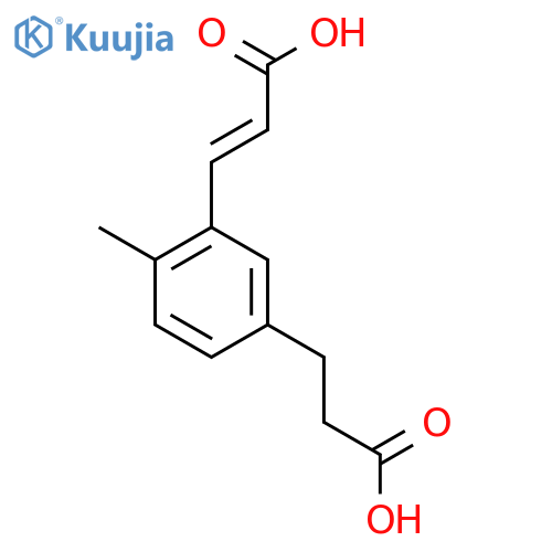 5-(2-Carboxyethyl)-2-methylcinnamic acid structure