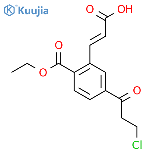 Ethyl 2-(2-carboxyvinyl)-4-(3-chloropropanoyl)benzoate structure