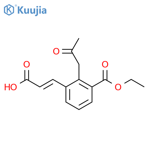 Ethyl 3-(2-carboxyvinyl)-2-(2-oxopropyl)benzoate structure