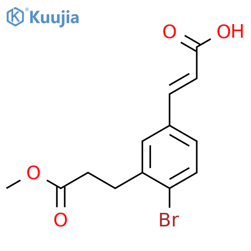 4-Bromo-3-(3-methoxy-3-oxopropyl)cinnamic acid structure