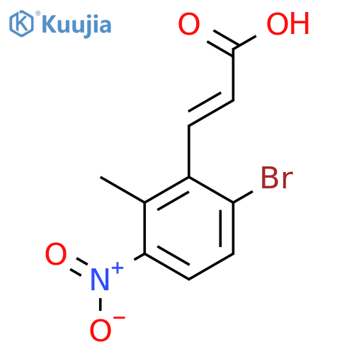 6-Bromo-2-methyl-3-nitrocinnamic acid structure