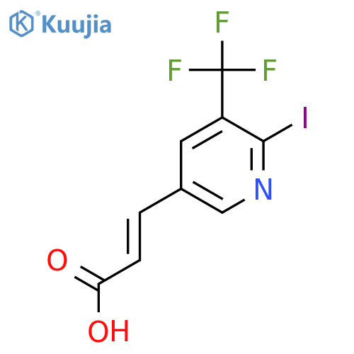 2-Iodo-3-(trifluoromethyl)pyridine-5-acrylic acid structure