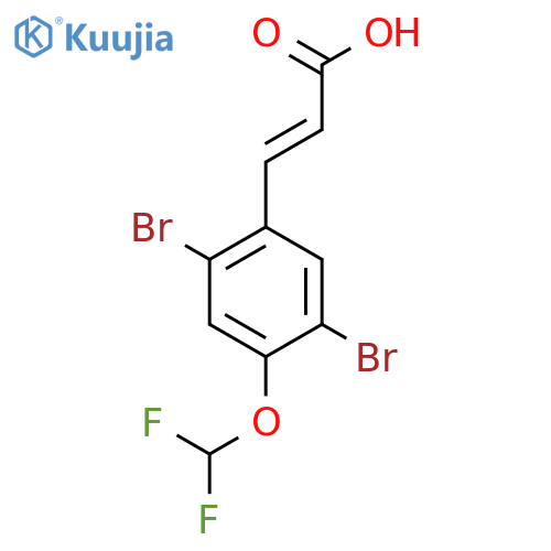2,5-Dibromo-4-(difluoromethoxy)cinnamic acid structure