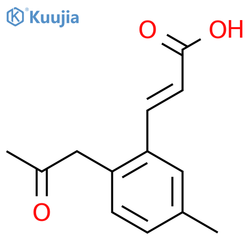 5-Methyl-2-(2-oxopropyl)cinnamic acid structure