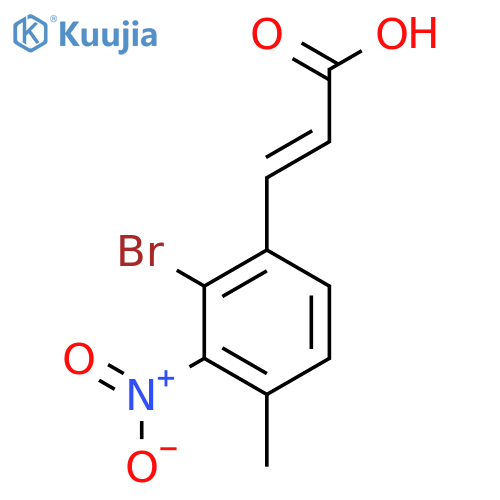 2-Bromo-4-methyl-3-nitrocinnamic acid structure